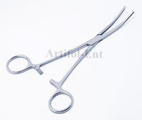 Rochester Ochsner (Kocher) Forceps – Curved, 1×2 Teeth, Serrated Jaws | Stainless Steel Surgical Clamps – 3 Pcs Set