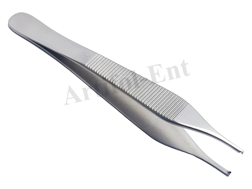 Adson Tissue Forceps 1×2 Teeth – 12 cm & 15 cm Kocher Surgical Tweezers | Stainless Steel Precision Instruments | 4 Pcs #‎114910111 & 114910113