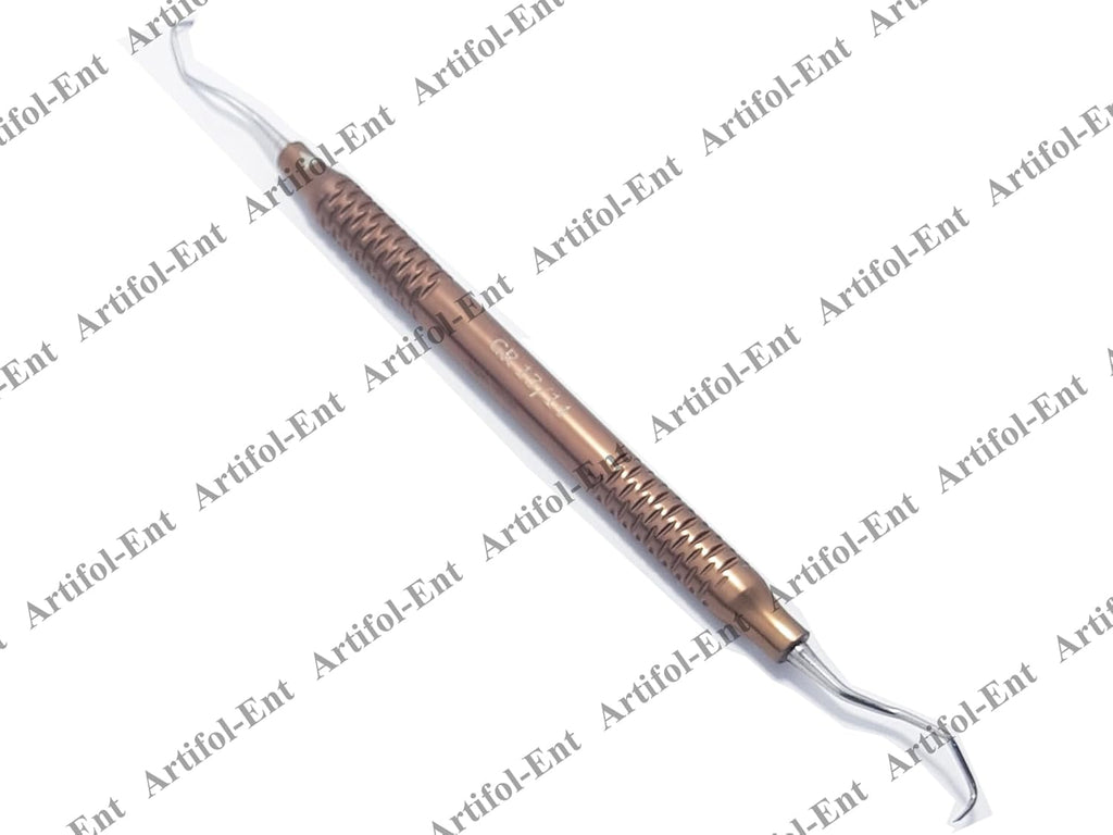Double-Ended Periodontal Instruments | Brown Color-Coated Aluminum Hollow Handles | #GR1314