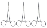 Premium Halstead Mosquito Artery Forceps – Straight & Curved 12.5 cm (5") Hemostatic Surgical Clamp | Stainless Steel Hemostat | 3 Pcs
