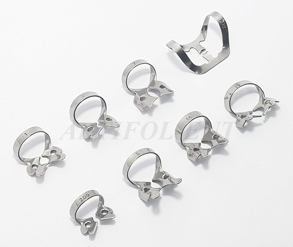 Dental Endo Instruments Set – Rubber Dam Kit with Ivory Clamp, Punch, Forceps, Endo Excavators & Endodontic Explorer Tools