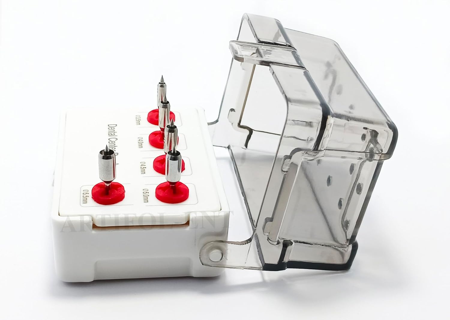 Rotary Center Tissue Punch OS1051 – 5 Pcs Dental Implant Soft Tissue Punch Set with Plastic Holder | Stainless Steel Center Drill Punch #OS1051