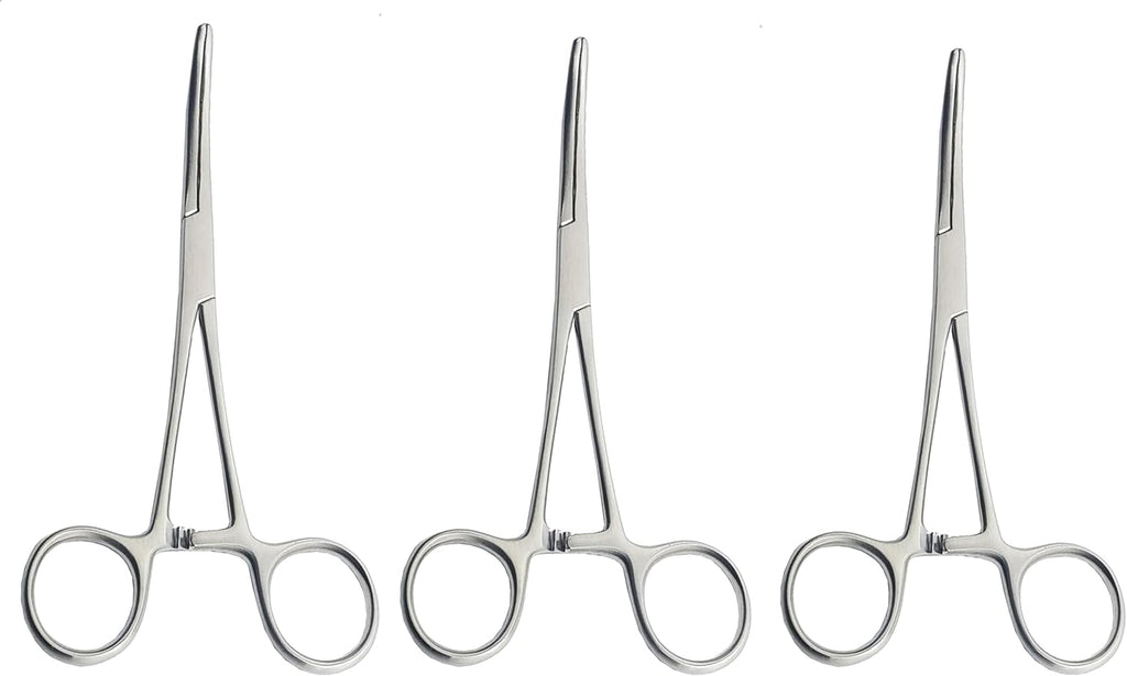 Rochester Carmalt Forceps – 16 cm Curved (3 Pcs Set)  Stainless Steel Surgical Forceps for Precise Tissue Handling | #115910198