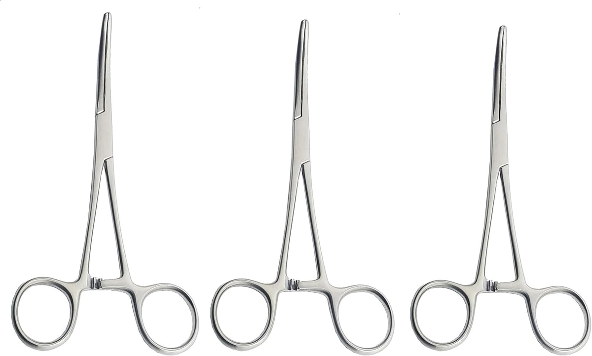 Rochester Carmalt Pinzette – 16 cm gebogen (3er-Set) Chirurgische Pinzette aus Edelstahl für präzises Gewebehandling | #115910198