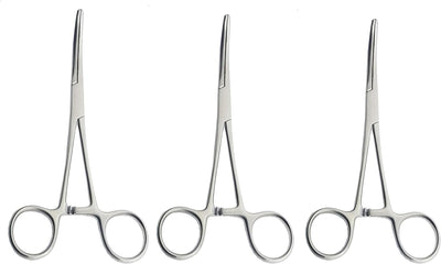 Rochester Carmalt Pinzette – 16 cm gebogen (3er-Set) Chirurgische Pinzette aus Edelstahl für präzises Gewebehandling | #115910198