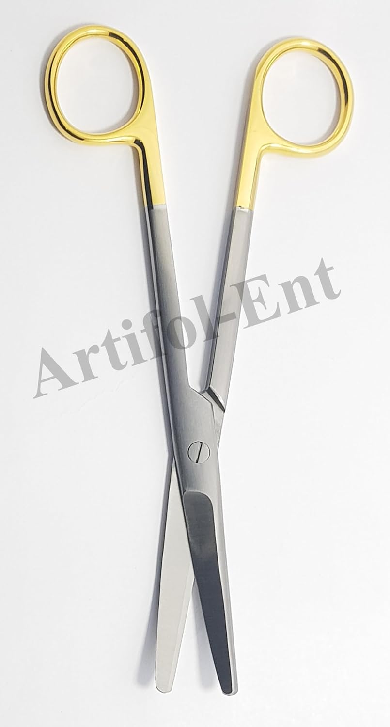 TC Mayo Scissors Curved 17 cm – 2 Pcs | Tungsten Carbide Cutting Edges | Stainless Steel Surgical Scissors #113910605