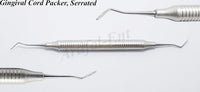Set di strumenti per la retrazione del cordone gengivale – Strumenti di retrazione a doppia estremità dentati con impugnatura ergonomica cava (3 pezzi) – CSI1