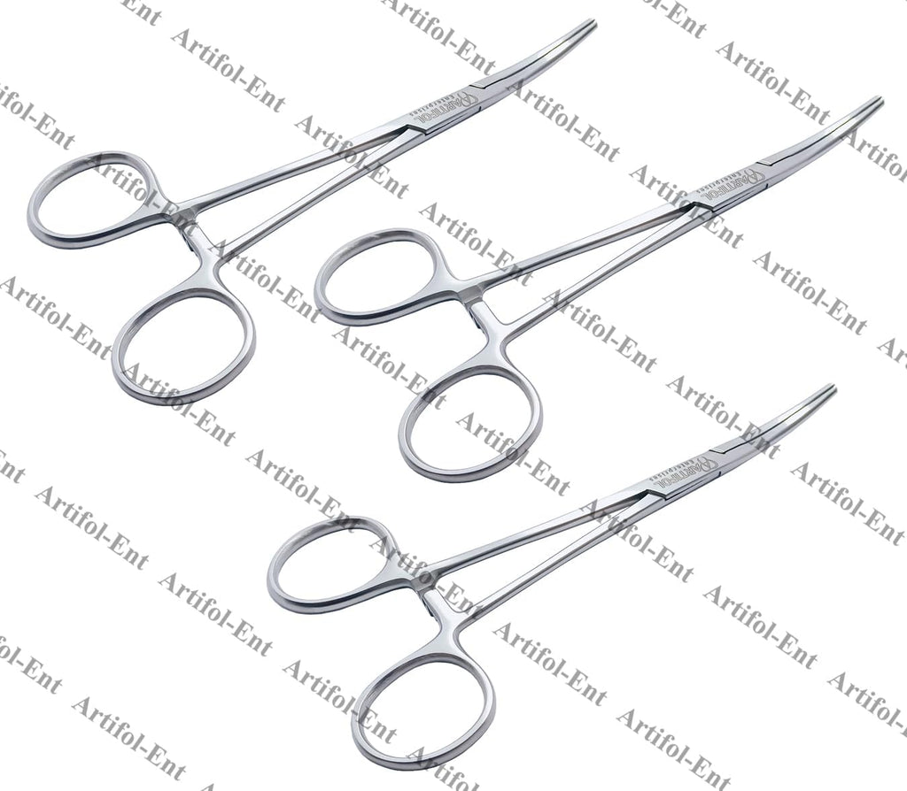 Bainebridge Artery Forceps – 15 cm Curved | 3 Pcs Set | Stainless Steel | Autoclavable #115910202