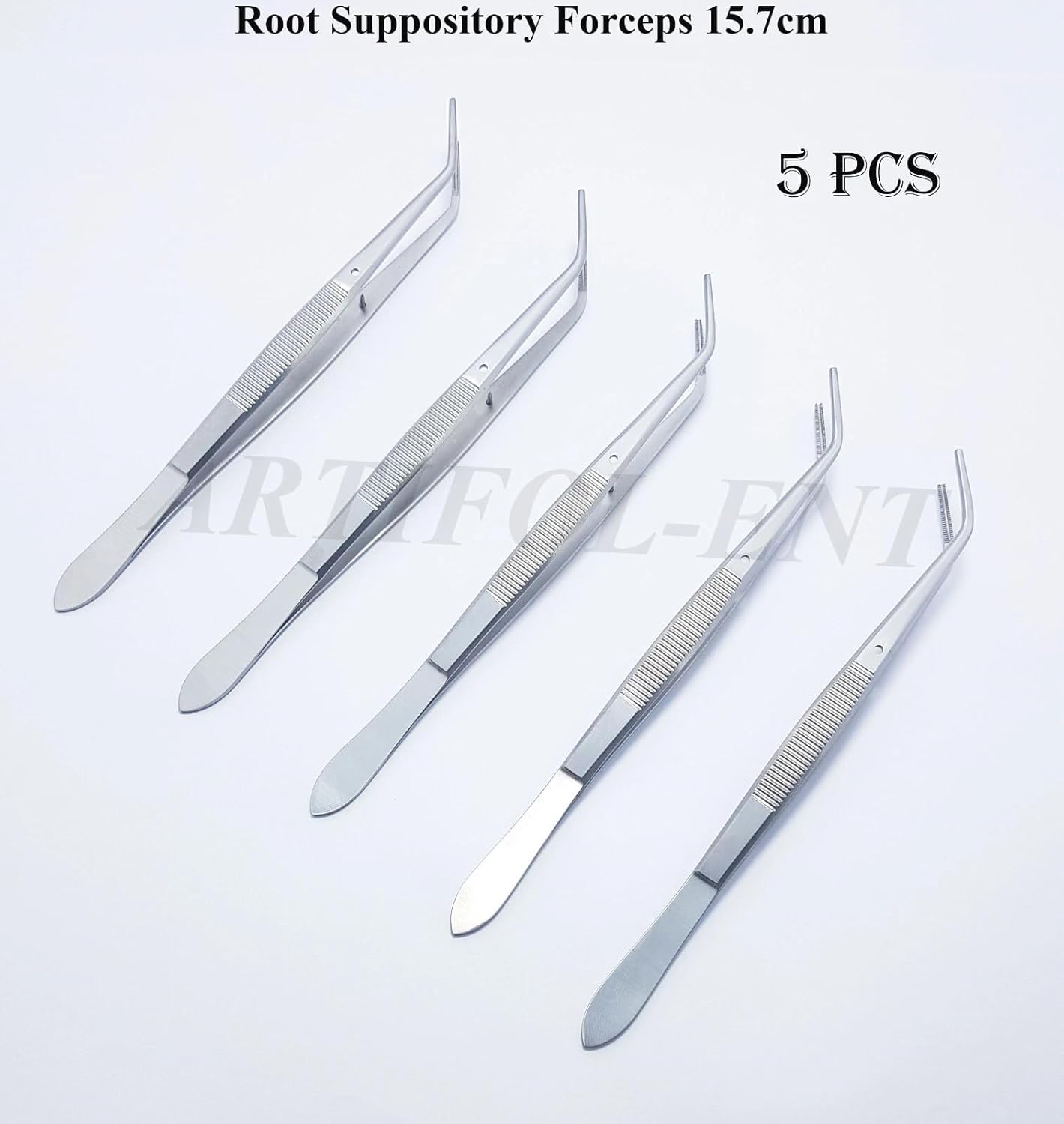 Dental Root Tweezers 15.7 cm (6.25") – Surgical Dental Forceps | Stainless Steel Root Handling Tools – 5 Pcs Set #114500051