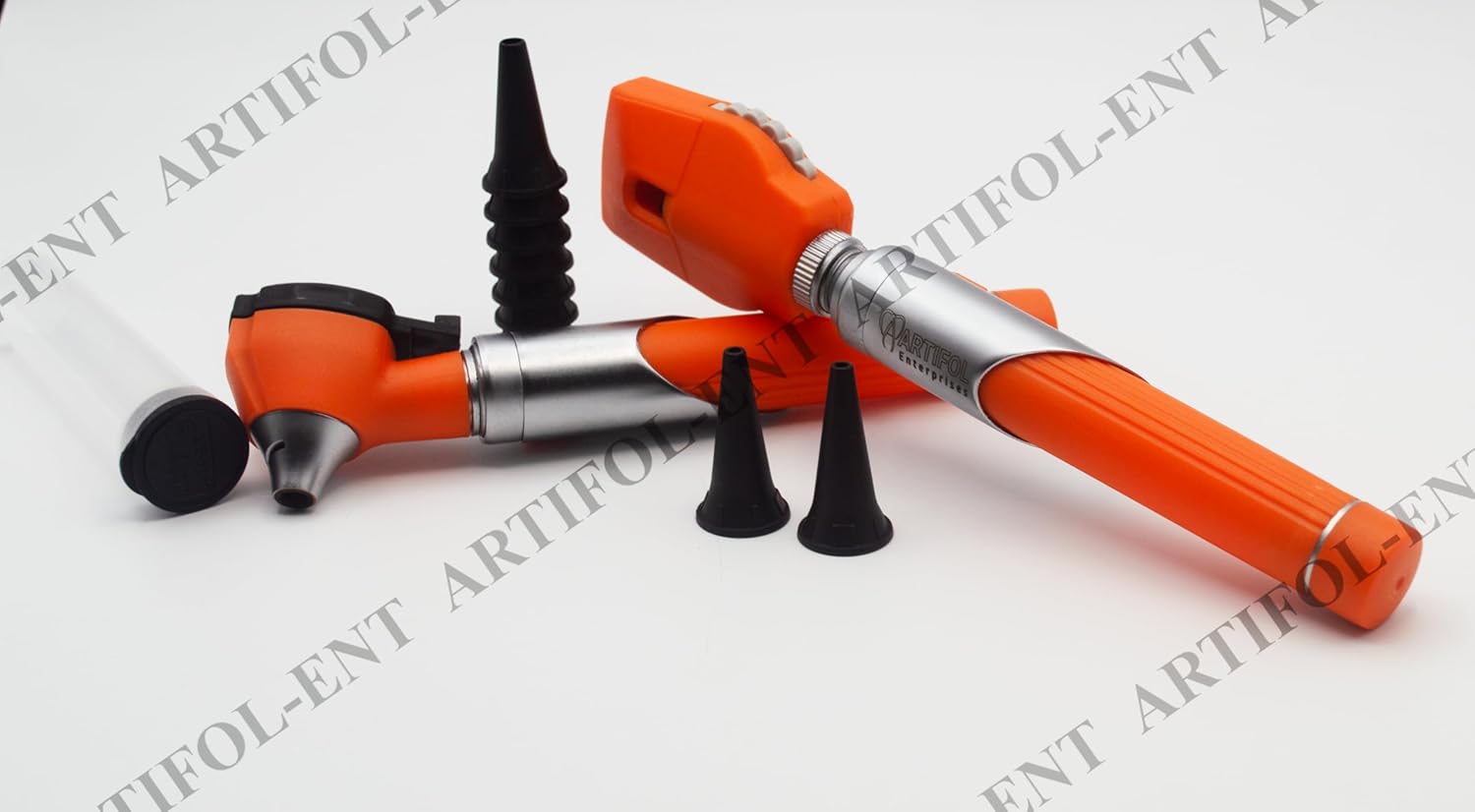 Artifol Student Home Use ENT Otoscope Examination Kit – Fiber Optic Diagnostic Set, Orange Color #OS1090