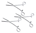 Rochester Ochsner Kocher Forceps – Straight, 1x2 Teeth Serrated Jaws | Surgical Clamps 8" (20 cm) & 9.5" (24 cm), 3-Piece Set