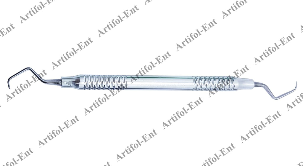 Set di curette Gracey – 3 pezzi misura 9/10 | Strumenti parodontali a doppia estremità | Manici in alluminio argentato #GR910