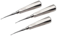 3-Piece Luxating Elevator Set 2.8mm Curved – Precision Stainless Steel Elevation Tools | Ultra-Slim Curved Tips, Fine Control & Durable Kit #EL3CSM