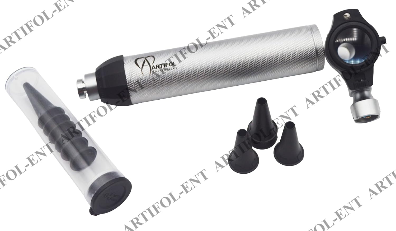 Fiber Otoscope Set – Solid Brass Fiber Optic Viewing Instrument | Bright Fiber Illumination, Precision Optical Lens | Reusable Medical Inspection Tool #OS10109