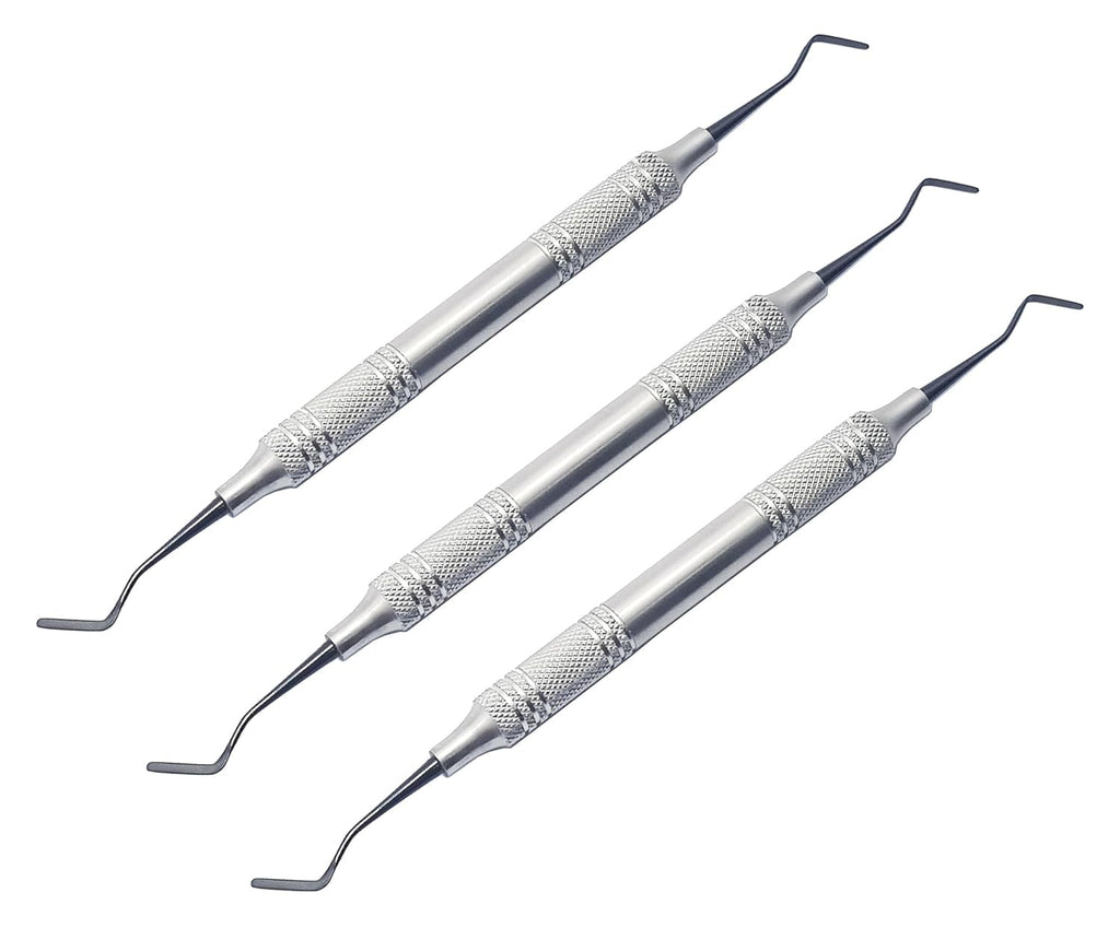 8A Gingival Retraction Cord Packer – Composite Filling Instrument Set (3 Pcs) | Titanium Black Coated Tips – TNPFI8A