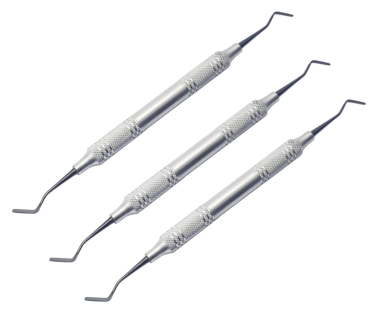 8A Gingival Retraction Cord Packer – Composite Filling Instrument Set (3 Pcs) | Titanium Black Coated Tips – TNPFI8A