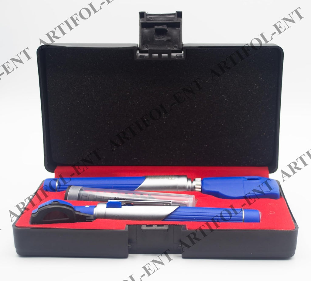 Artifol Student Home Use ENT Otoscope Examination Kit – Fiber Optic Diagnostic Set, Blue Color #OS1096