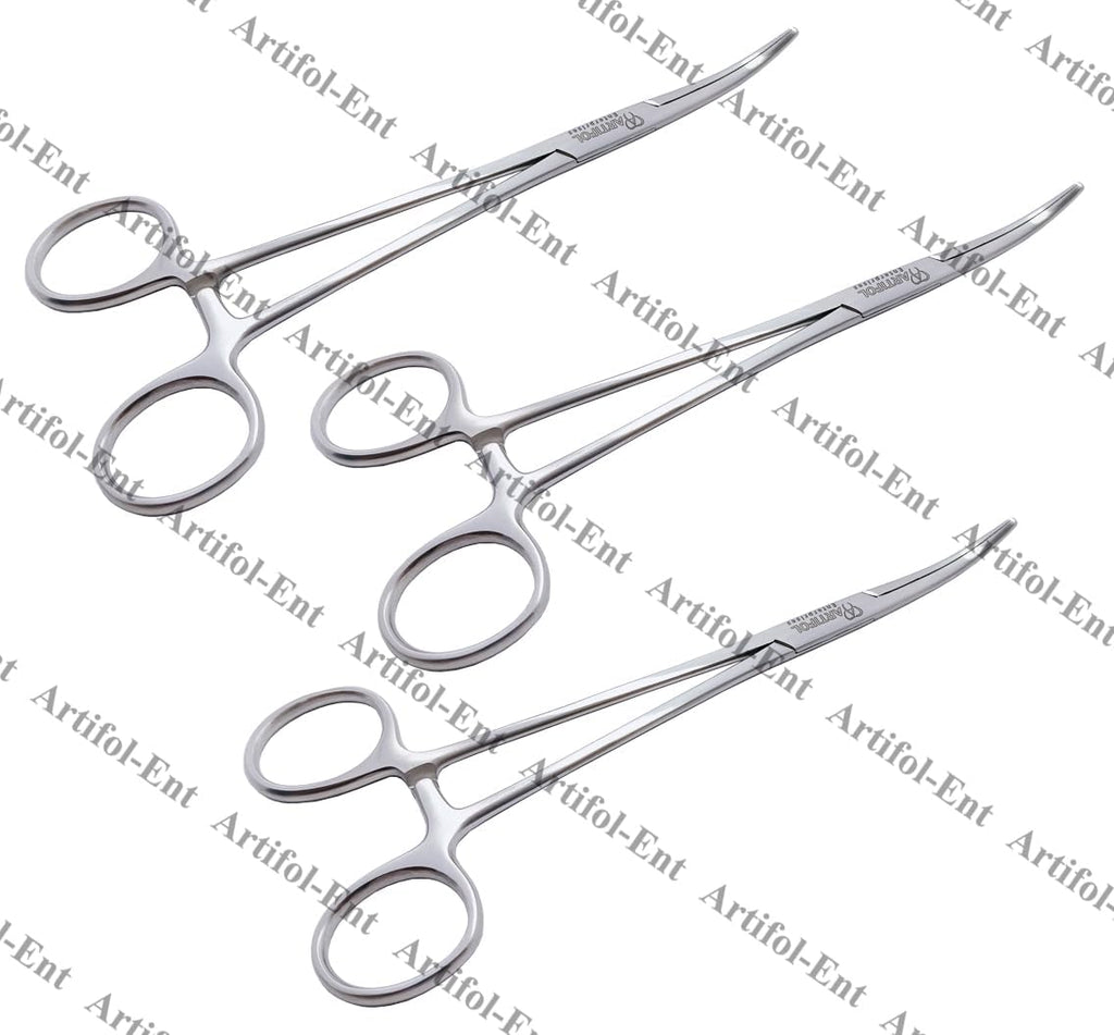 Adsson Artery Forceps – 18.5 cm Curved | 3 Pcs Set | Stainless Steel | Autoclavable #115910183