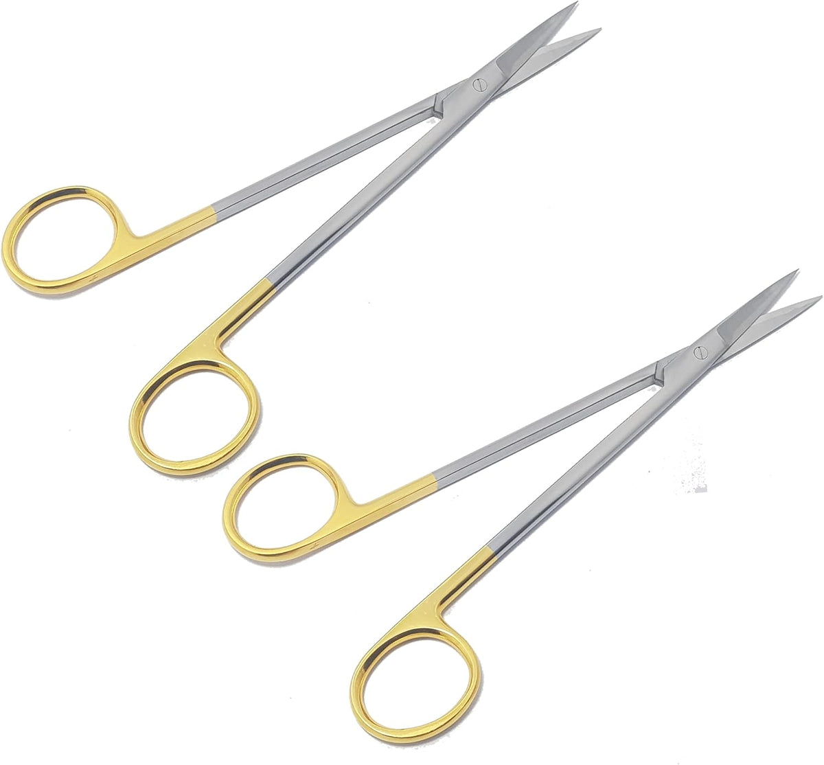 TC Kelly Scissors Set | 2-Piece Straight Scissors 16 cm | Tungsten Carbide Edges, Stainless Steel #S5002