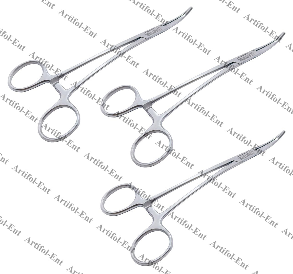 Overholt Artery Forceps – 18.5 cm Curved | 3 Pcs Set | Stainless Steel | Autoclavable #115910176