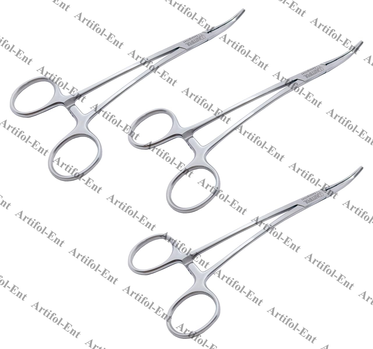 Overholt Artery Forceps – 18.5 cm Curved | 3 Pcs Set | Stainless Steel | Autoclavable #115910176