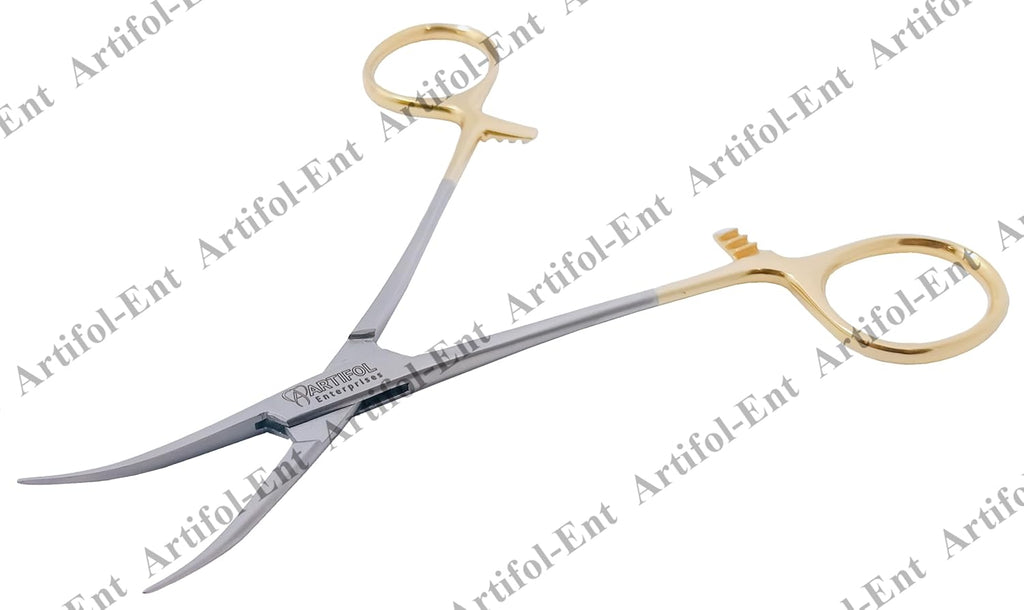 2-Piece No-Scalpel Vasectomy Fixator Forceps Kit – Stainless Steel, Ergonomic & Autoclavable Surgical Set | Blunt-Tip & Curved Forceps