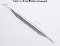 Set di strumenti per la retrazione del cordone gengivale – Strumenti di retrazione a doppia estremità dentati con impugnatura ergonomica cava (3 pezzi) – CSI1