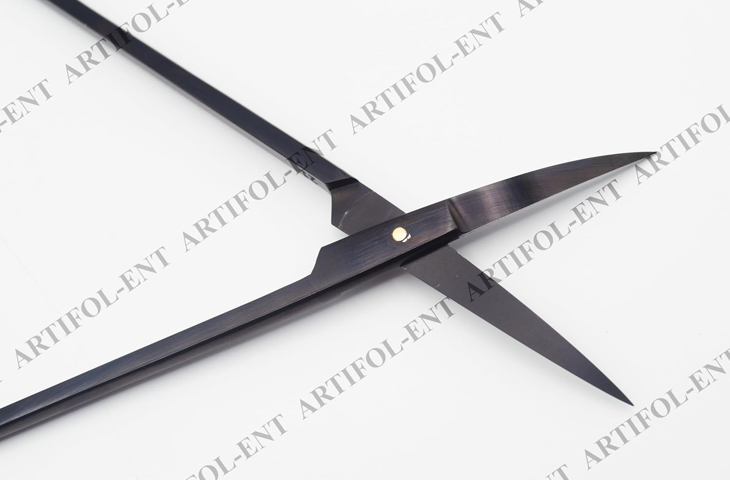 Elite TC Joseph Präzisionsschere – 14,5 cm gebogen | Wolframkarbid-Schneide | Stealth Black Professional Finish #OS1082