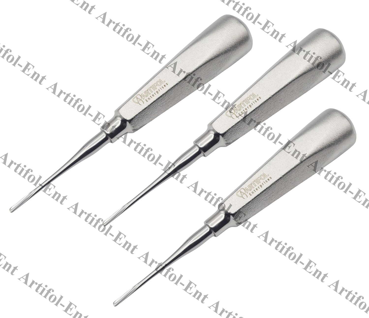 3-Piece Luxating Elevator Set 3mm Straight – Stainless Steel Elevation Tools | Slim Straight Tips, Ergonomic Handles & Durable Reusable Kit #EL3SSM