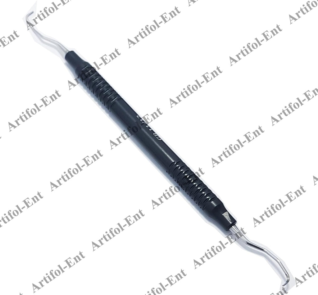 Strumenti parodontali a doppia estremità | Manici cavi in ​​alluminio con rivestimento nero | #GR1112