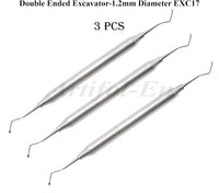 Dental Excavator EXC17 – Double Ended 1.2 mm Spoon | 17 cm Stainless Steel Restorative & Endodontic Instruments | 3-Piece Set #EXC17