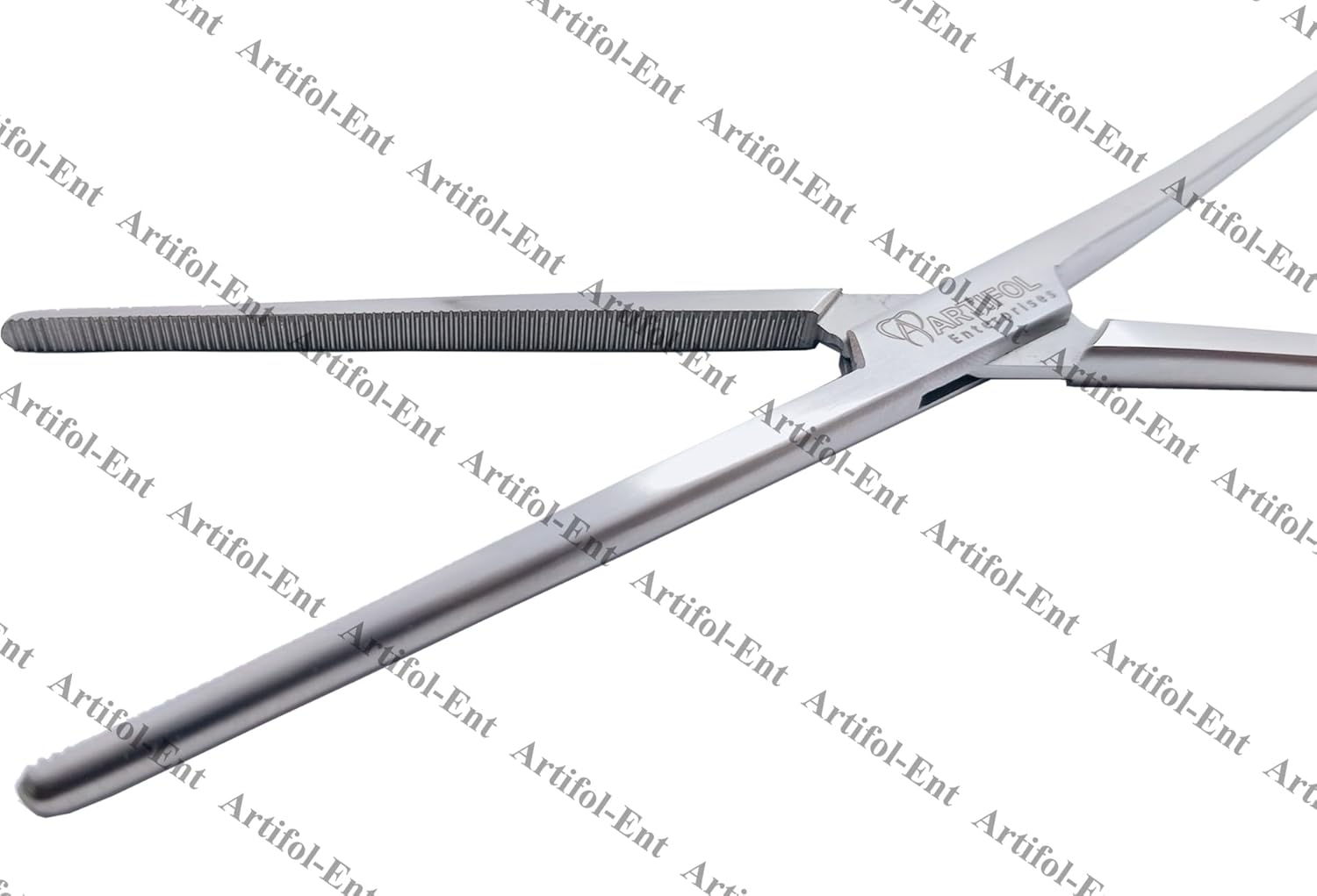Artery Forceps – Straight, 24 cm (9.5") | Stainless Steel Hemostatic Forceps with Serrated Jaws & Ratchet, 2-Piece Set #115910221