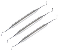 Double Ended Dental Heavy Excavator Spoon 17cm EXC17SH 3 Pcs Set Stainless Steel Restorative Instruments Endodontic Tools Slip Resistant Handle