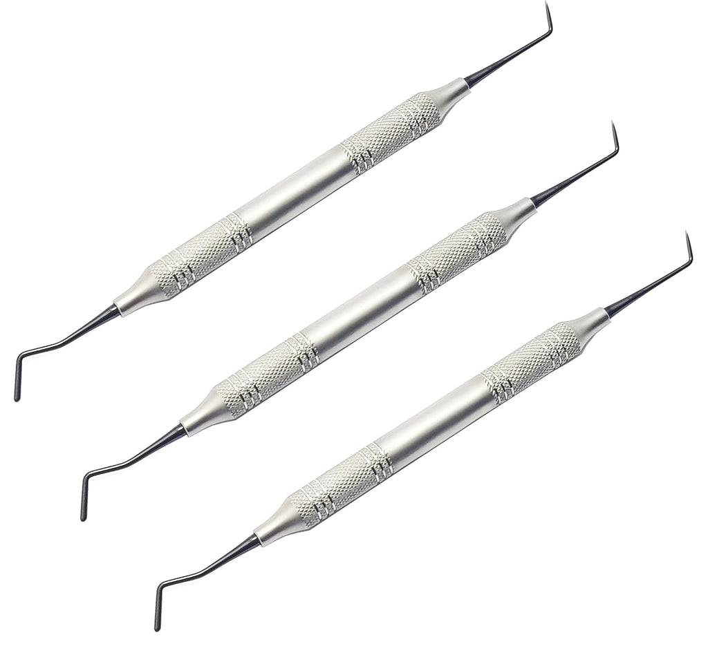 Posterior Explorer Composite Filling Instrument Set – 3 Pcs | Titanium Black-Coated Tips | Ergonomic Hollow Handles #TNEXBKR1