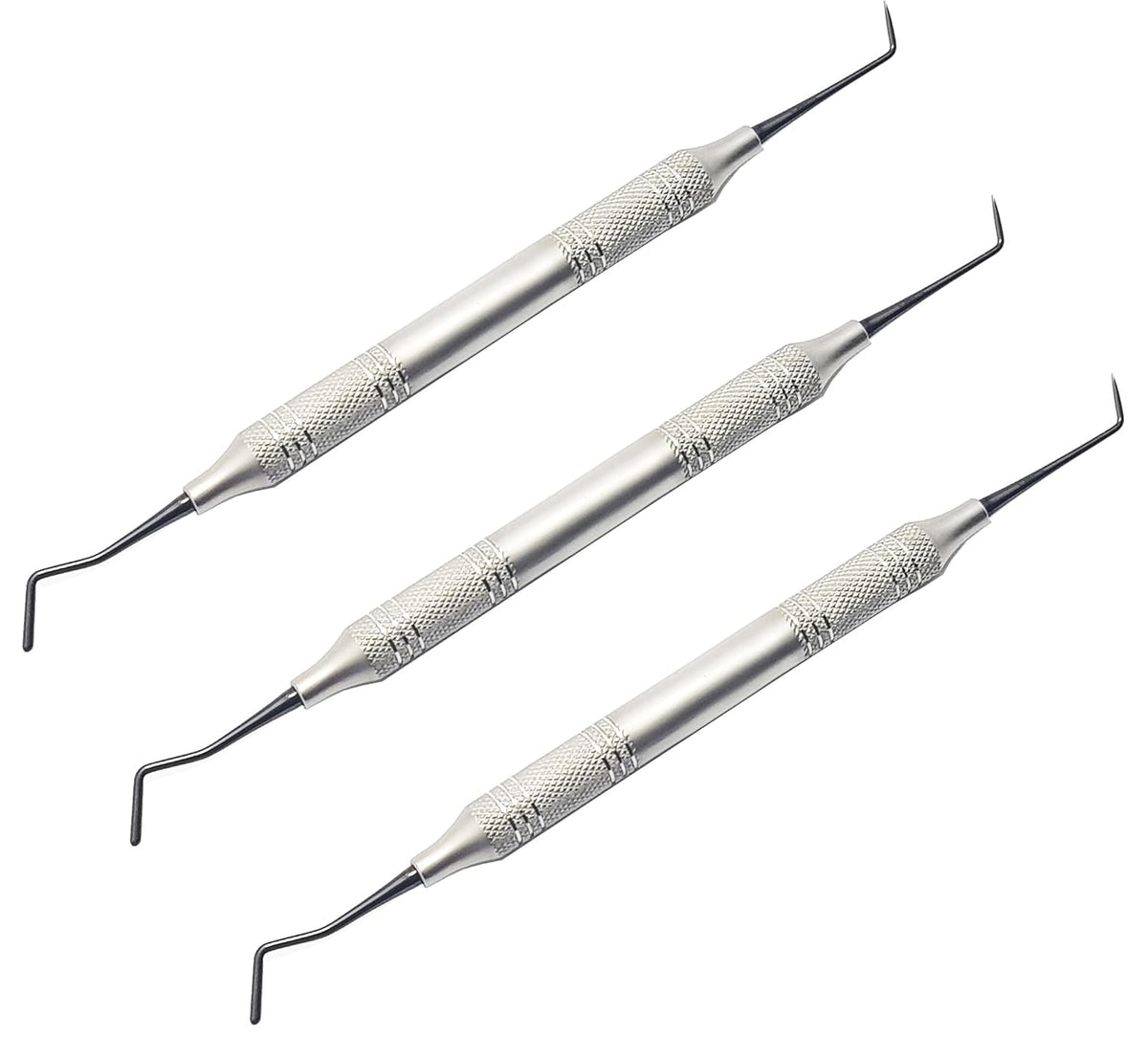 Posterior Explorer Composite Filling Instrument Set – 3 Pcs | Titanium Black-Coated Tips | Ergonomic Hollow Handles #TNEXBKR1