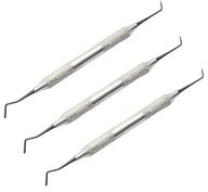 Conjunto de Instrumentos para Obturação em Compósito Explorer Posterior – 3 Peças | Pontas com Revestimento Preto de Titânio | Cabos Ocos Ergonómicos #TNEXBKR1