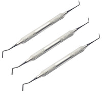 Posterior Explorer Composite Filling Instrument Set – 3 Pcs | Titanium Black-Coated Tips | Ergonomic Hollow Handles #TNEXBKR1