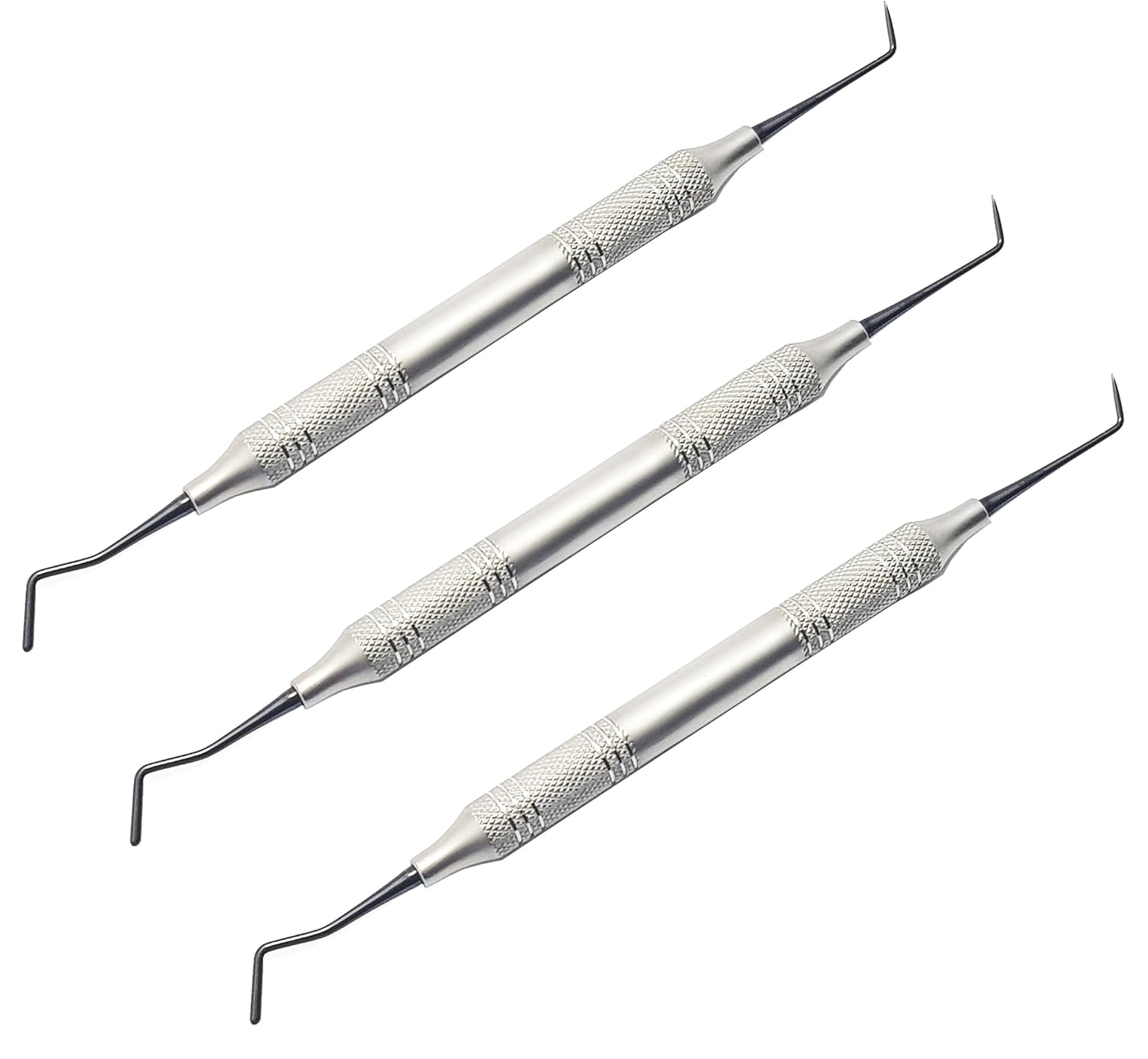 Posterior Explorer Composite Filling Instrument Set – 3 Pcs | Titanium Black-Coated Tips | Ergonomic Hollow Handles #TNEXBKR1