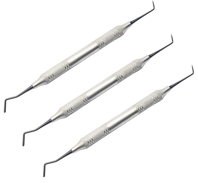 Posterior Explorer Composite Filling Instrument Set – 3 Pcs | Titanium Black-Coated Tips | Ergonomic Hollow Handles #TNEXBKR1