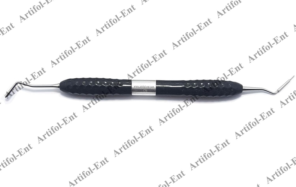 CT6 Dental Composite Resin Filling Instruments – 17 cm | 3 Pcs Set | Double Ended | Black Silicone Handle