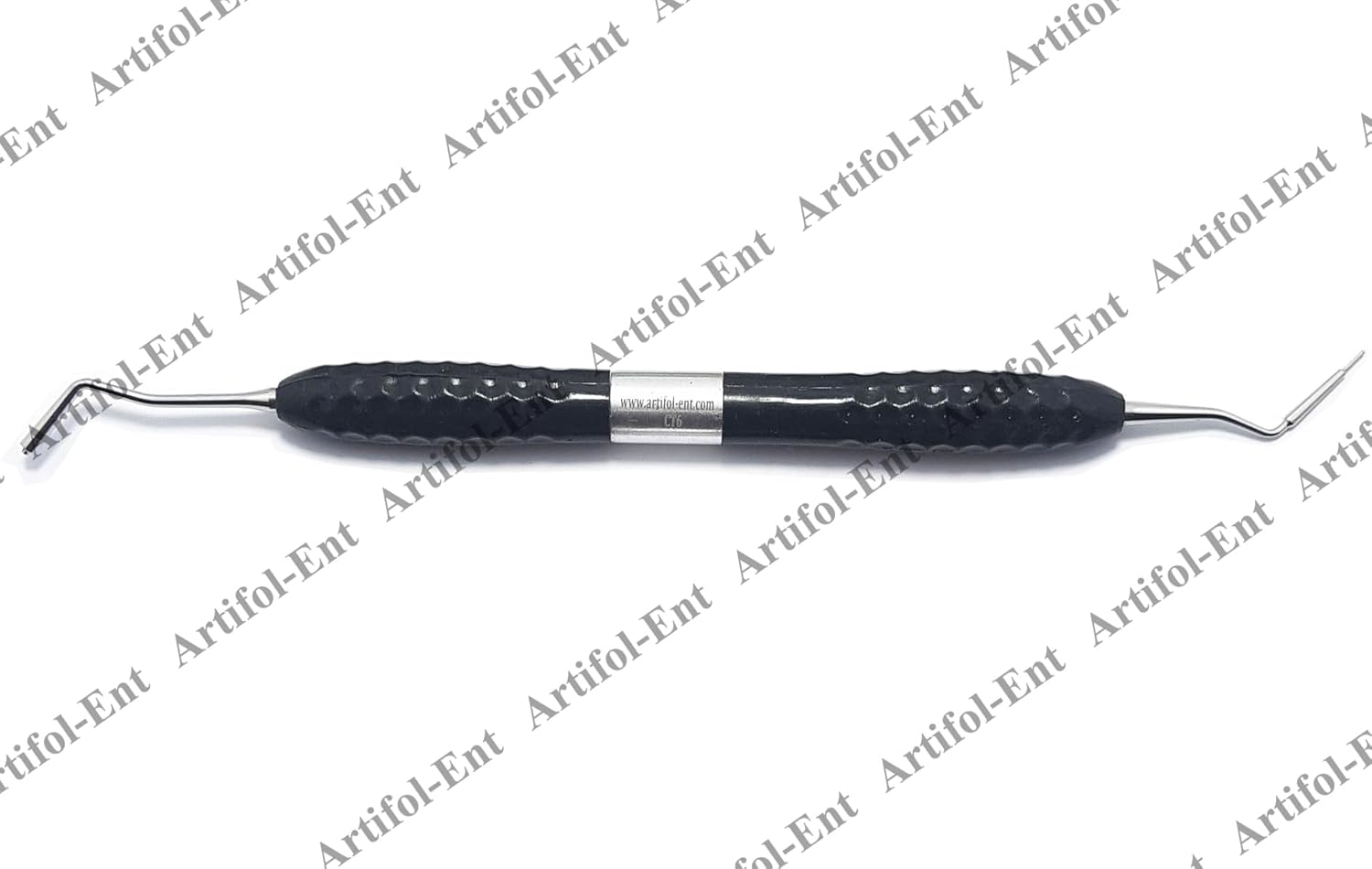 CT6 Dental Composite Resin Filling Instruments – 17 cm | 3 Pcs Set | Double Ended | Black Silicone Handle
