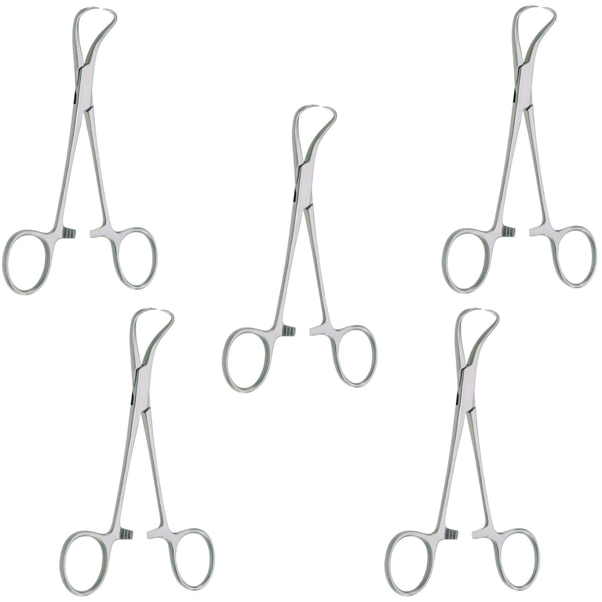 Backhaus Handtuchklemme 11 cm (4,5 Zoll) – Chirurgische Hämostasezange aus Edelstahl (5-teiliges Set) #115910343