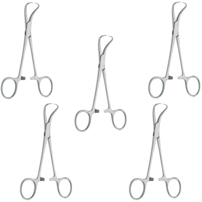 Backhaus Towel Clamp - 15cm (6") Stainless Steel Surgical Forceps 5 Pcs Set #115910345