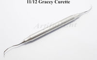 Gracey Curette 11/12 – Double End Dental Periodontal Instrument | Ergonomic Hollow Handle | 3-Piece Hygiene Tool Set #‎SG11/12XE2