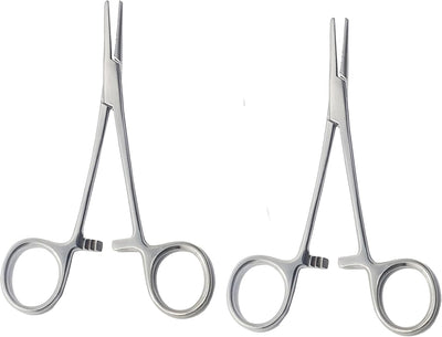 Rochester Pean Forceps 14 cm Straight | 2-Piece Precision Hemostatic Clamp Set | Stainless Steel #115910117