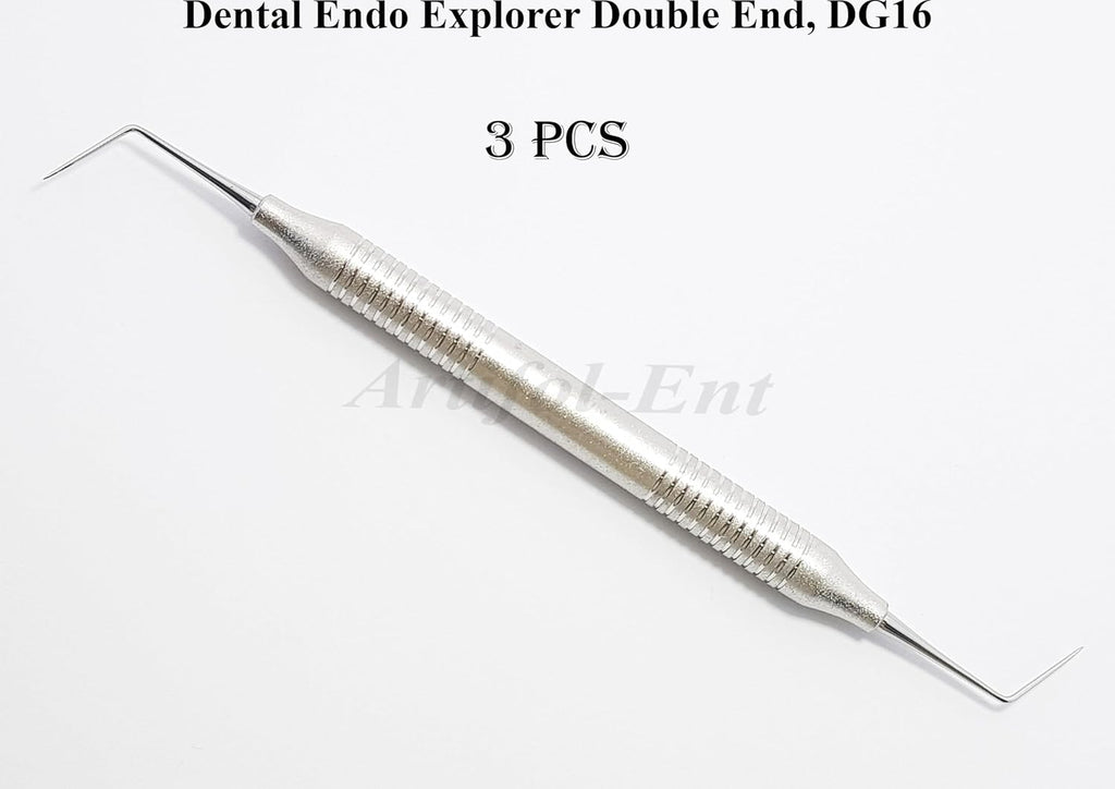 Dental Endo Explorer DG16 – Double Ended Diagnostic Endodontic Instrument | Ergonomic Hollow Handle | 3-Piece Set #EXDG166