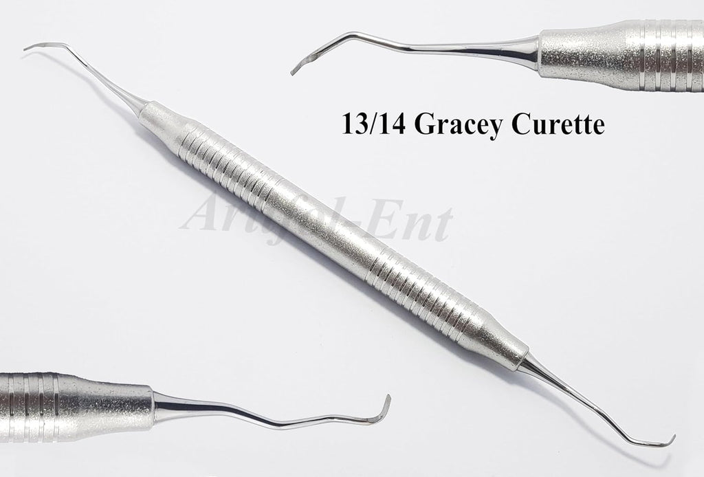 Gracey Curette 13/14 – Double End Dental Periodontal Instrument | Ergonomic Hollow Handle | 3-Piece Hygiene Tool Set #‎SG13/14XE2