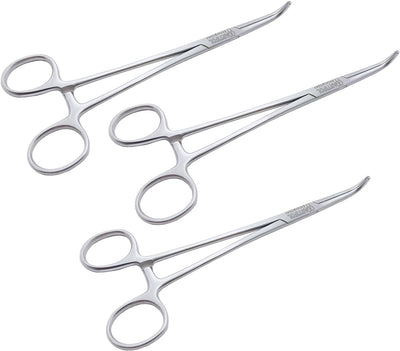 Pinza per arterie Baby Adson – 18 cm curva | Set da 3 pezzi | Acciaio inossidabile | Autoclavabile #115910181