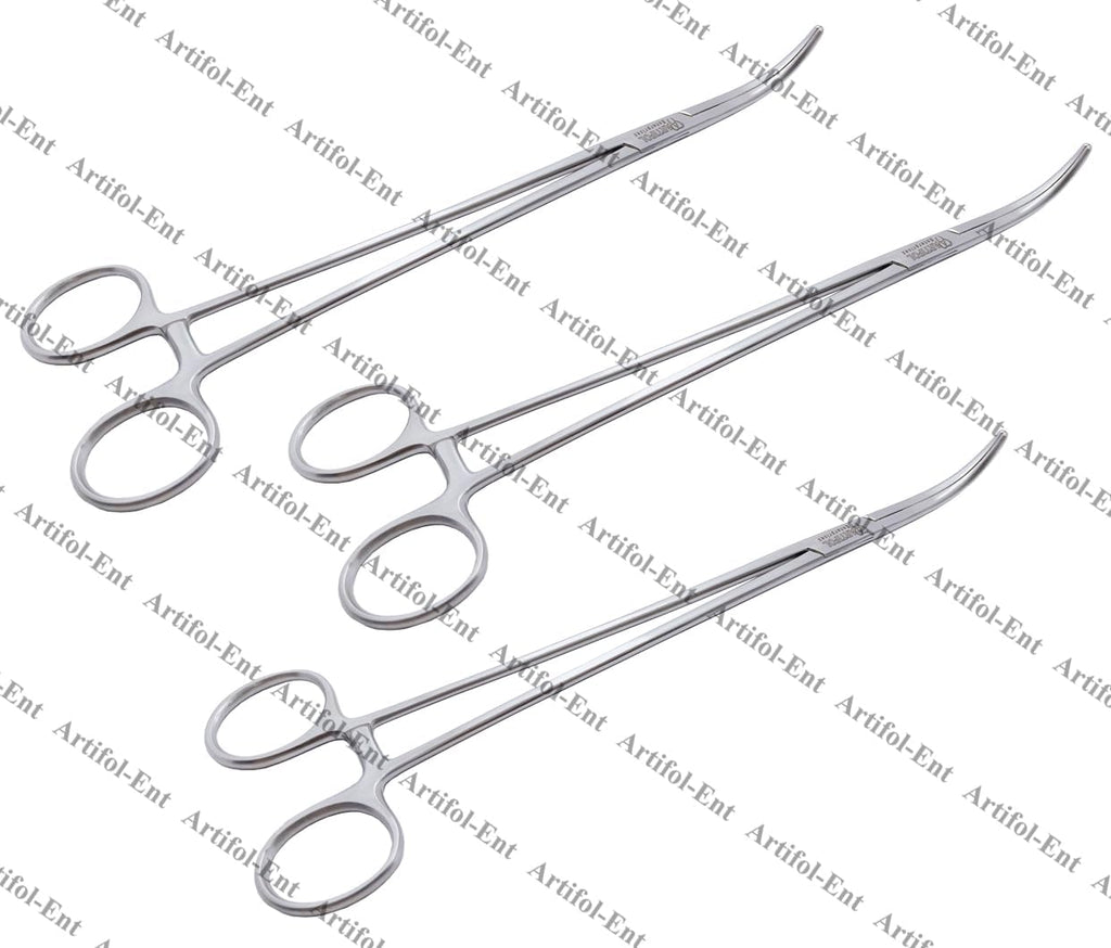 Overholt Geissendoerfer Arterienklemme – 27 cm gebogen | 3-teiliges Set | Edelstahl | Autoklavierbar #115910172