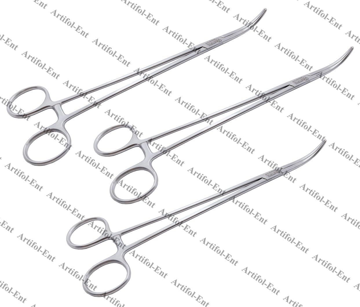 Overholt Geissendoerfer Arterienklemme – 27 cm gebogen | 3-teiliges Set | Edelstahl | Autoklavierbar #115910172